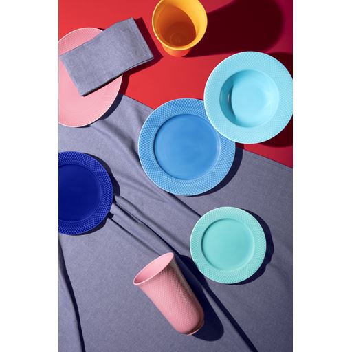 Lyngby Porcelæn Rhombe Color Tallerken, Blå, Ø27 cm