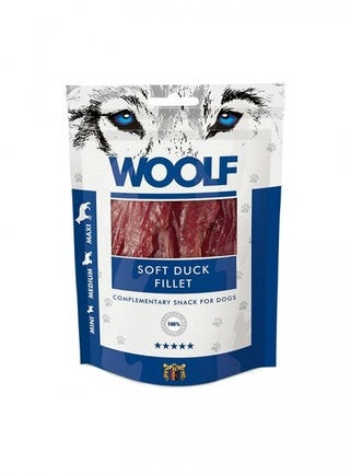 Woolf Soft Duck Fillet 100g<br>Naturlig og proteinrik! Zip-lås pose