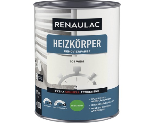 RENAULAC radiatorverf, satijnwit, 1 L