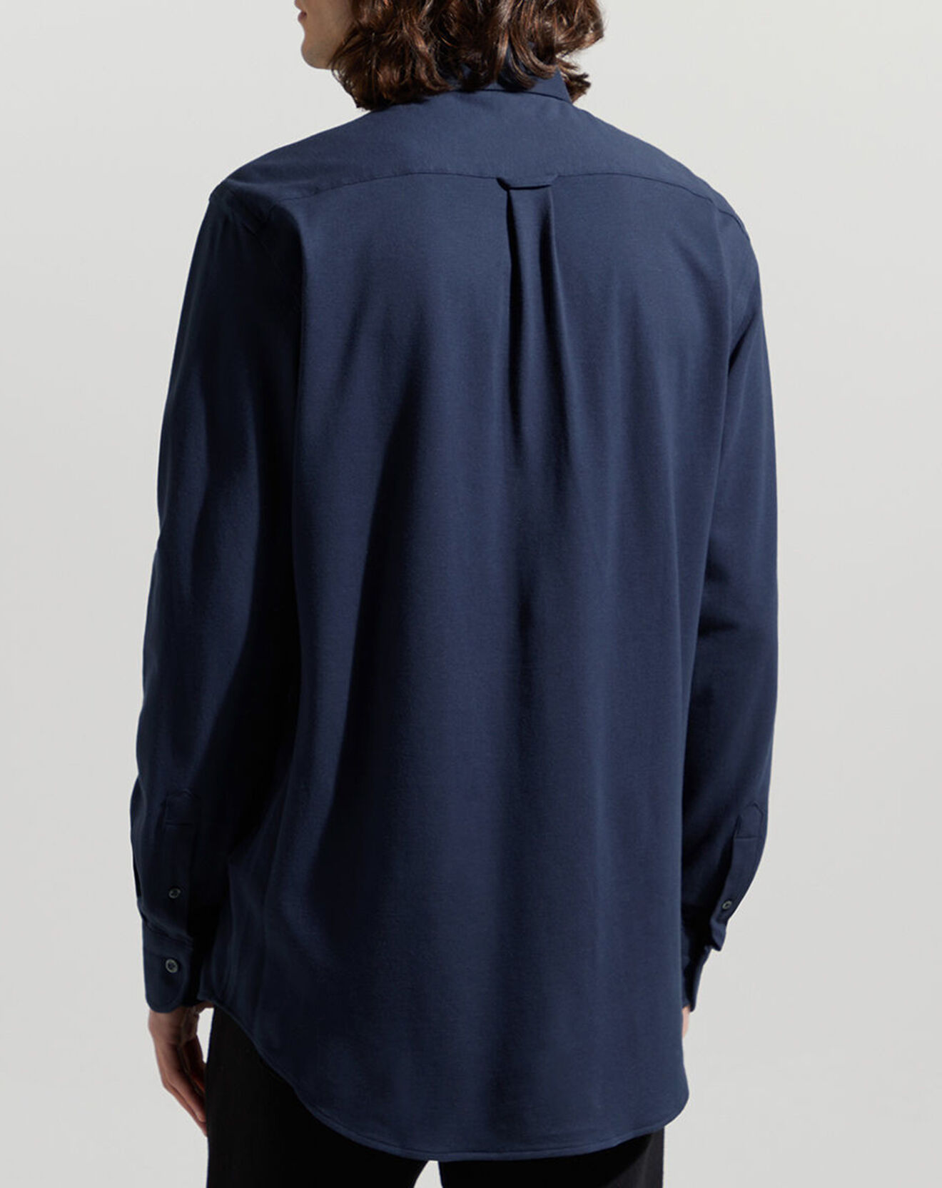 Gant Chemise Regular Fit unie Piquée bleu foncé