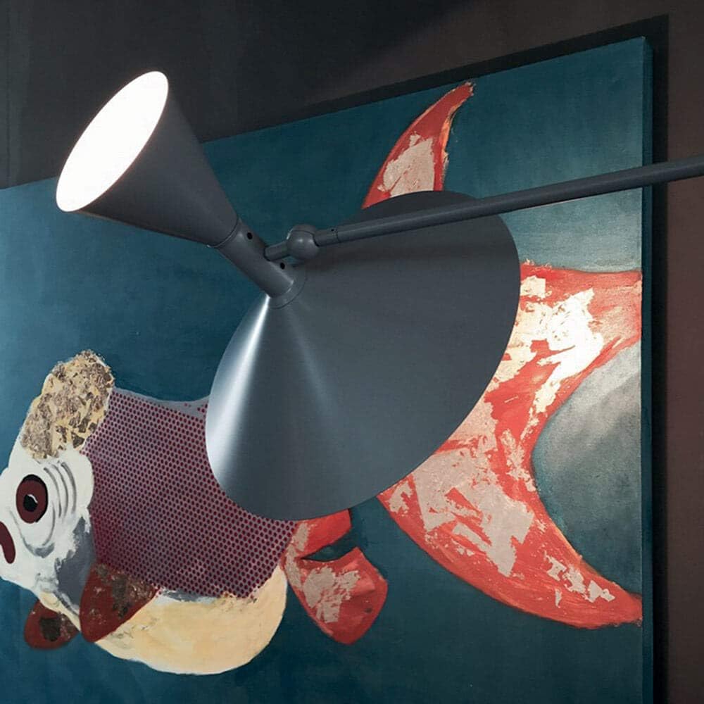 Nemo Lighting Lampe de Marseille matte graue Wandlampe