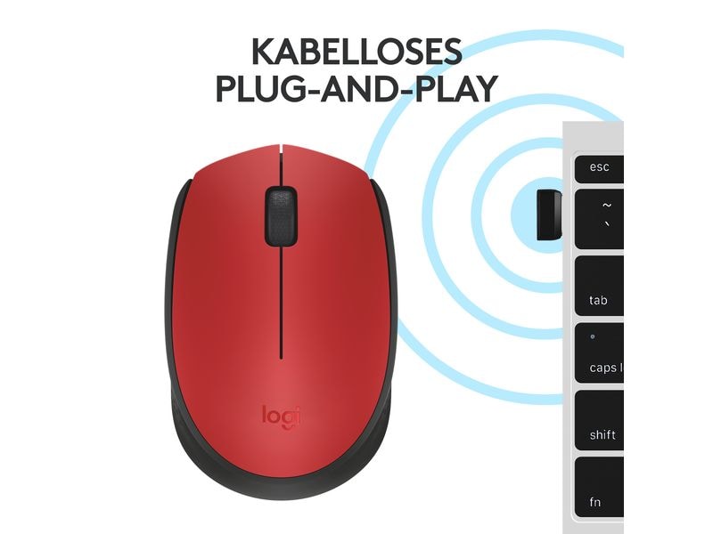 Logitech Mobile Maus M171 , kabellos Kleine Wireless-Maus für Links- & Rechtshänder mit bis zu 12 Monaten Batterielaufzeit
