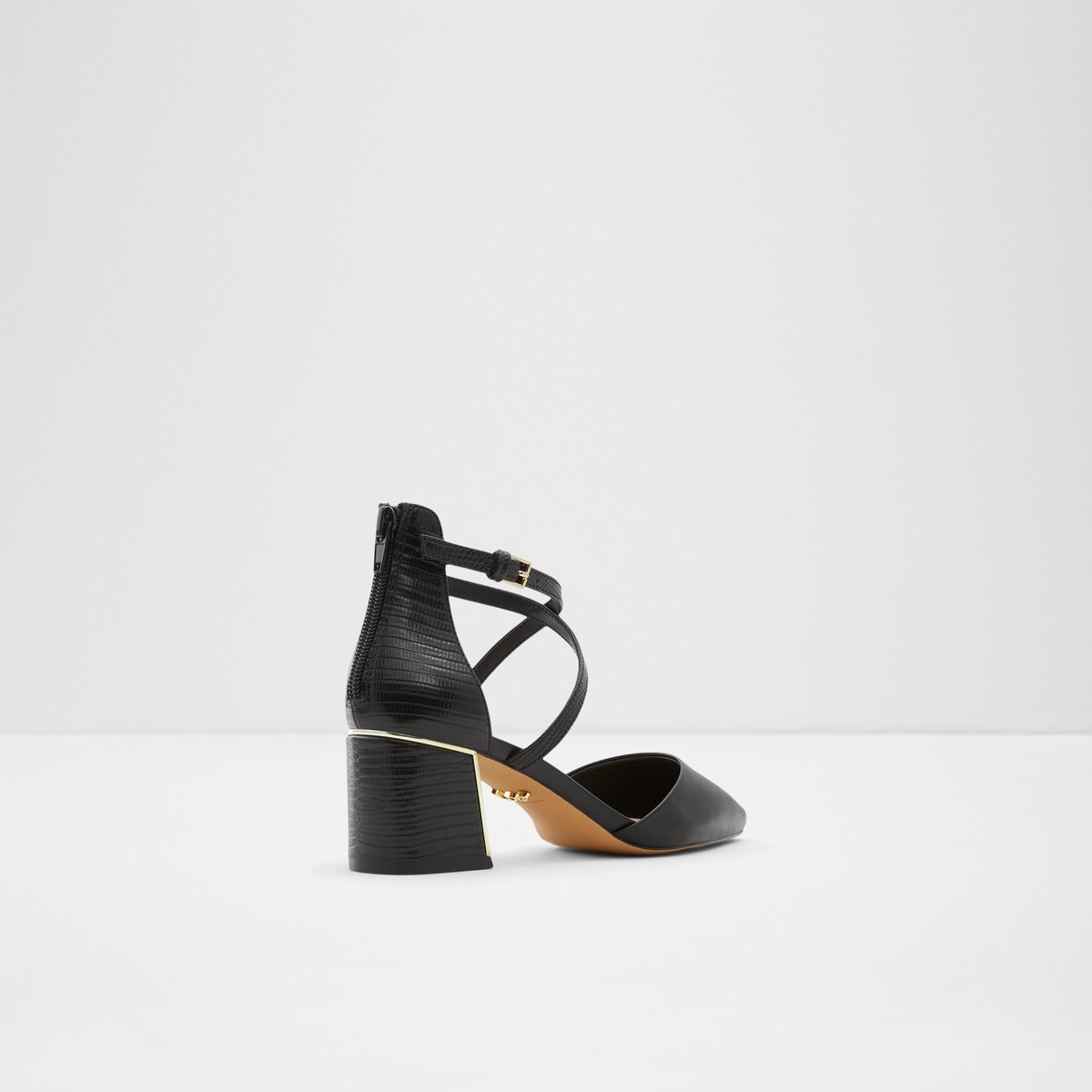 Grarwen Black Synthetic Mixed Material Women Block Heels