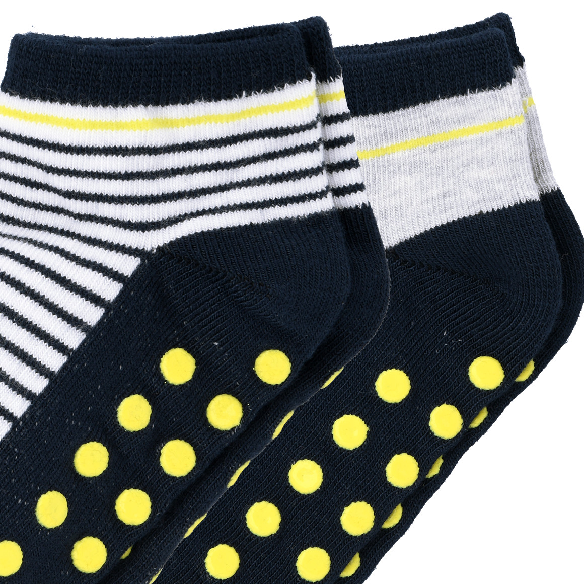 Topolino 2 Paar Jungen Stoppersocken im Set dunkelblau / hellgrau / weiss