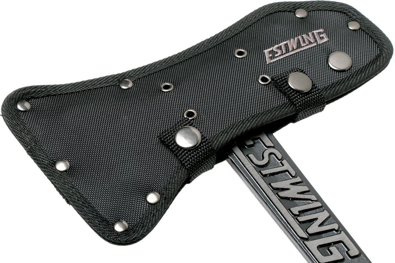 Estwing Black Eagle Leather Tomahawk bijl ETA zwart met nylon foedraal