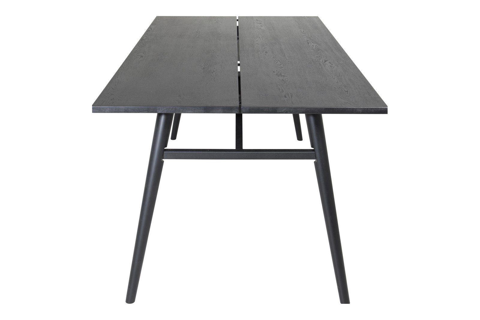 Sleek spsiebord Sort spisebord i finér med sorte metallben.