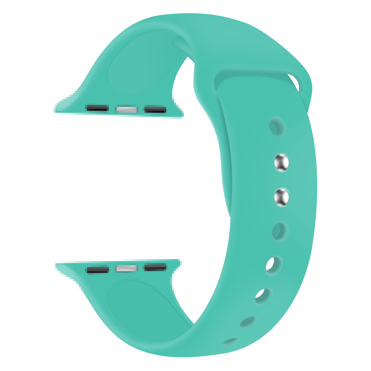 Apple Watch (42/41/40/38 mm) Silikon Sport Armband mit Doppelverschluss (Gelenkumfang: 160-195mm) - Mint