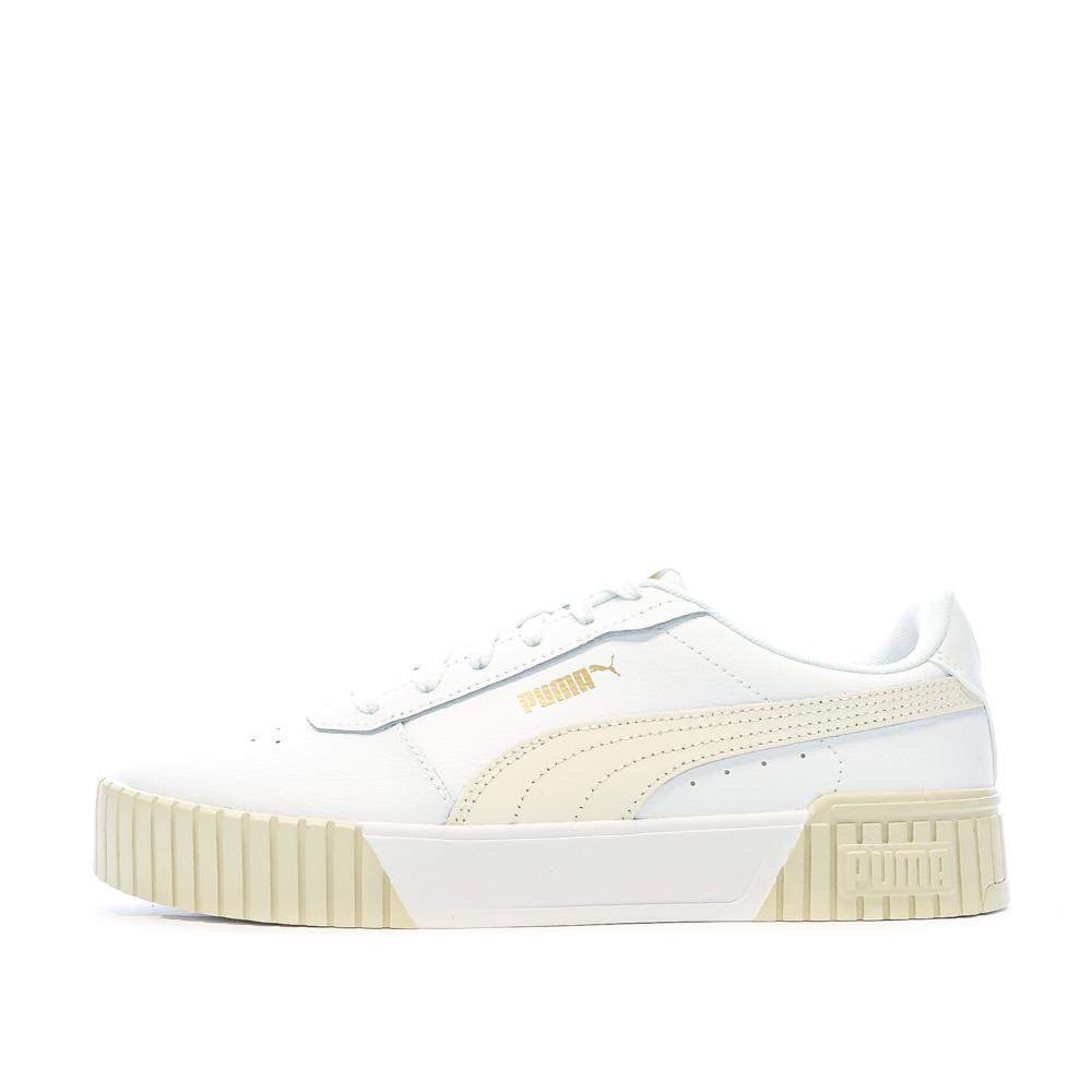 Puma Baskets Beige/Blanc Femme Puma Carina