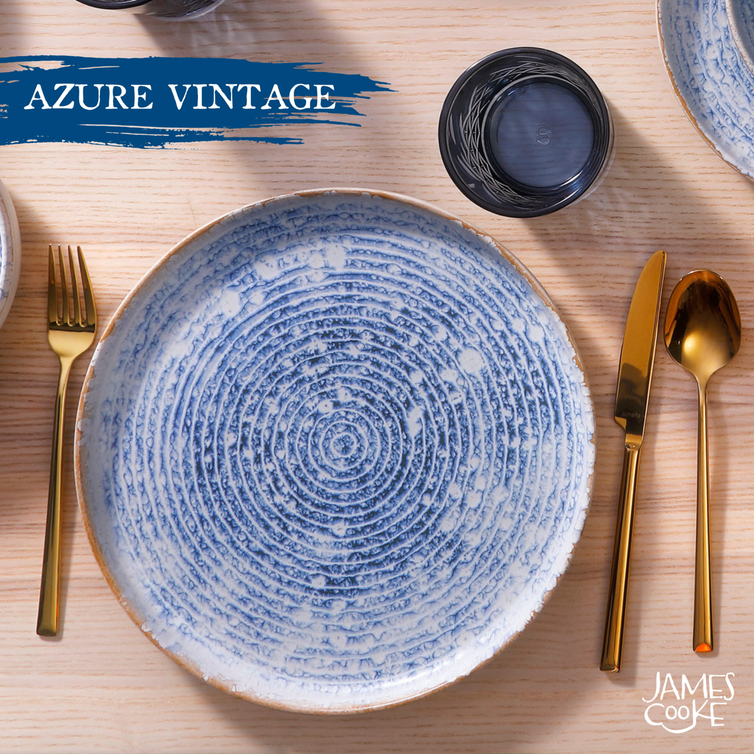 James Cooke - Azure Vintage - Serviesset - 6 persoons - 24 delig