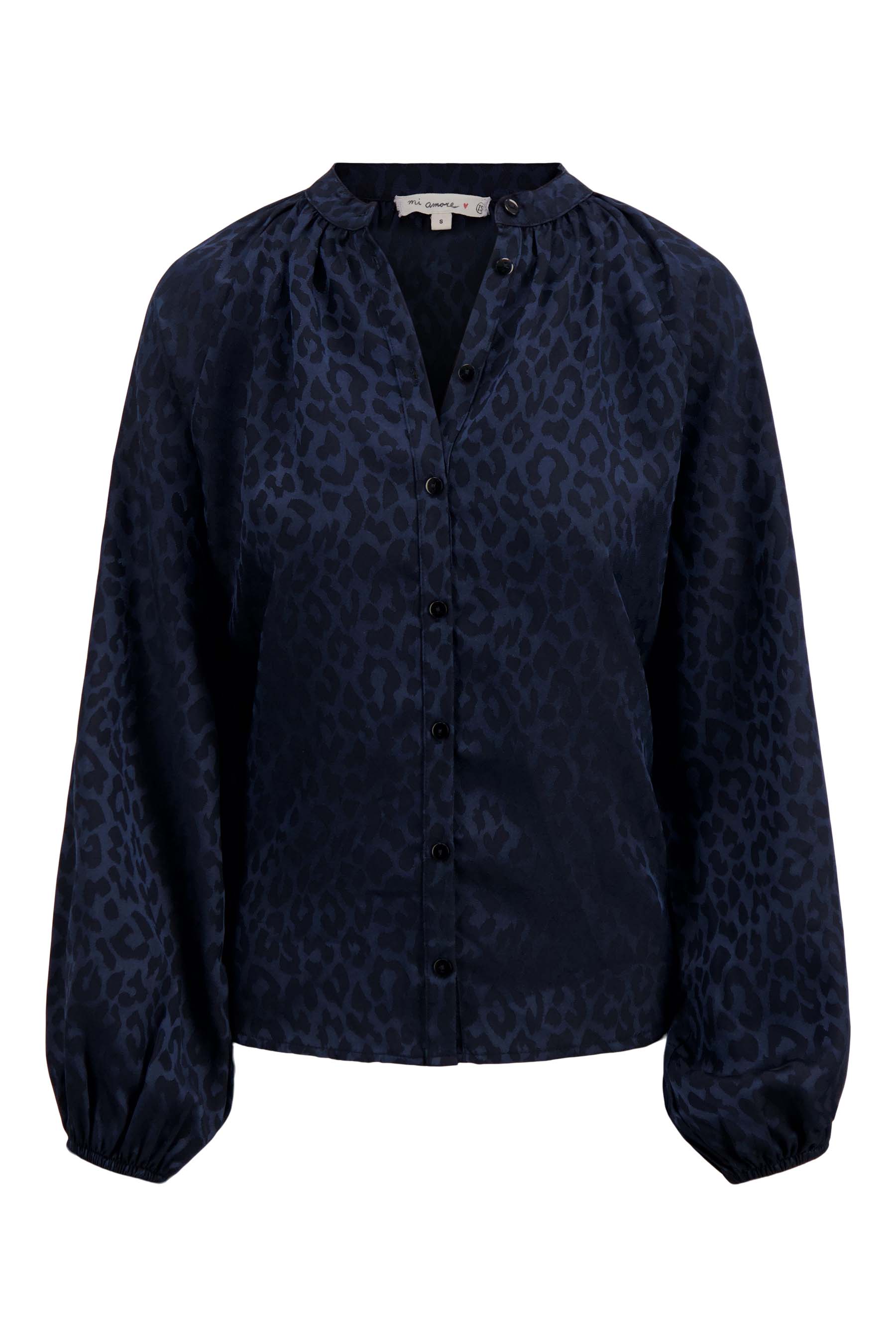 satijnen jacquard blouse
