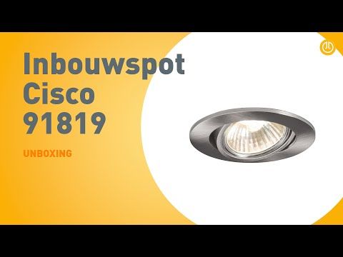 Moderne inbouwspot staal kantelbaar - Cisco