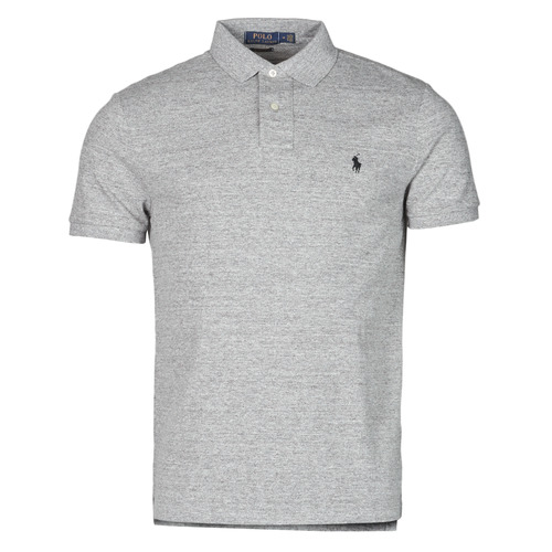 Polo Ralph Lauren - POLO AJUSTE DROIT EN COTON BASIC MESH LOGO PONY PLAYER Gris