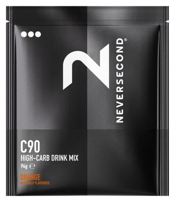 Boisson énergétique Neversecond C90 High Carb Drink Mix Orange - 94g