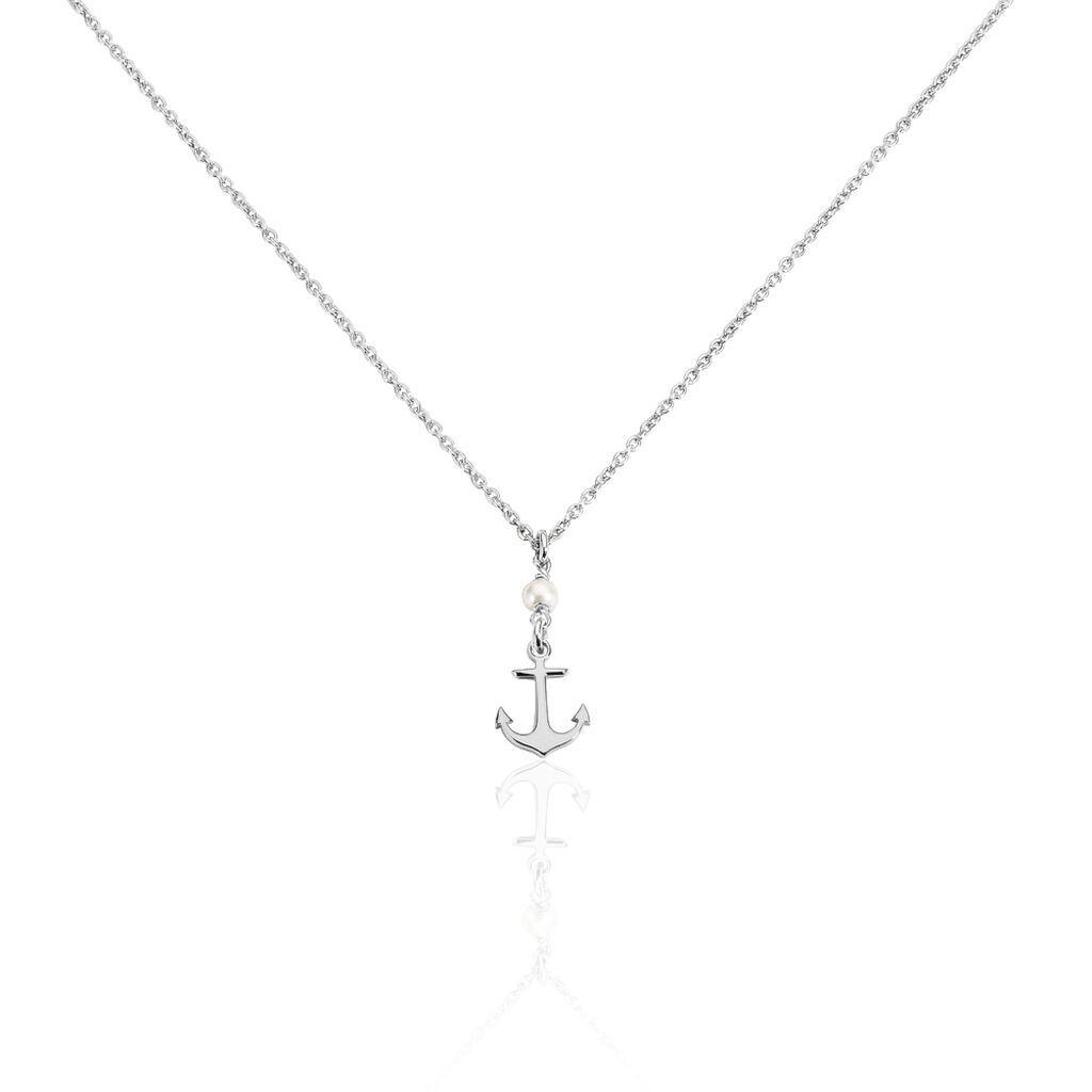 Collier Gwenaelle Argent Blanc Perle D'imitation