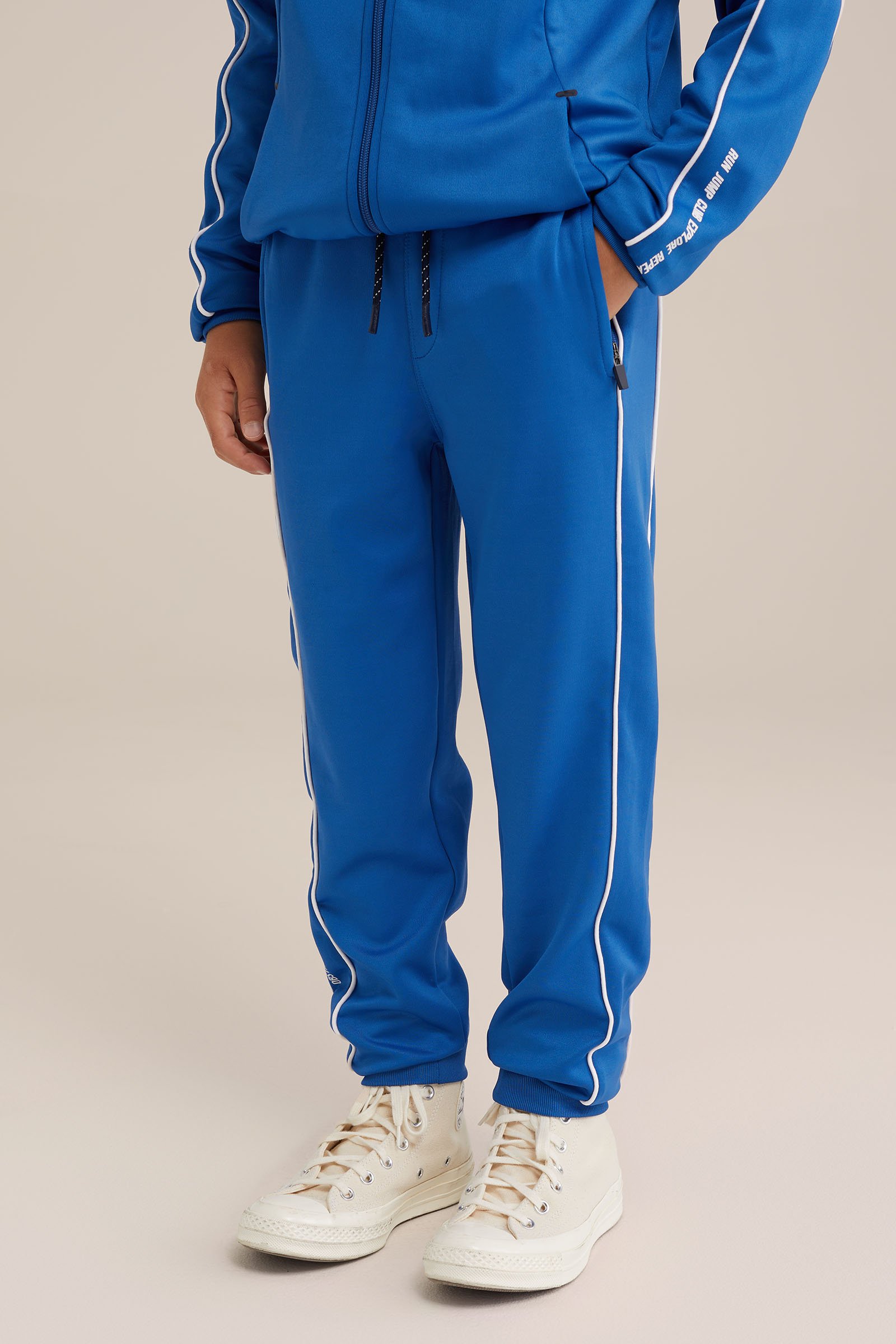 Jongens technical sweat joggingbroek WE Fashion Kobaltblauw