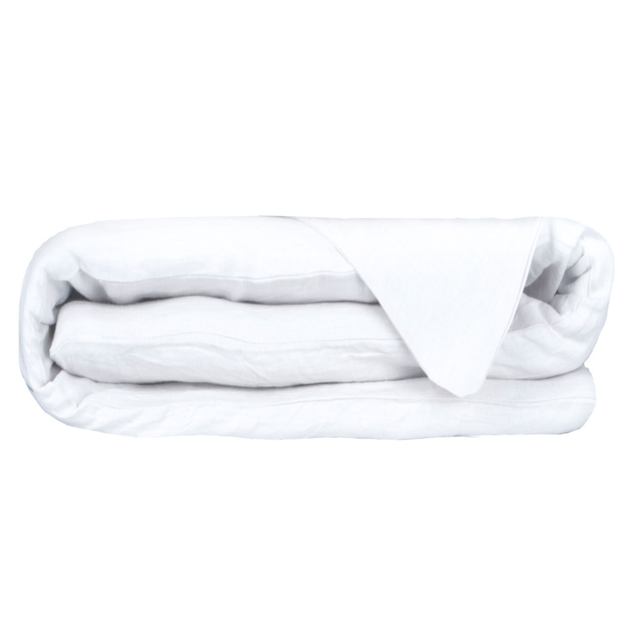 Febronie Housse de couette 100% Lin lavé Hortense blanche