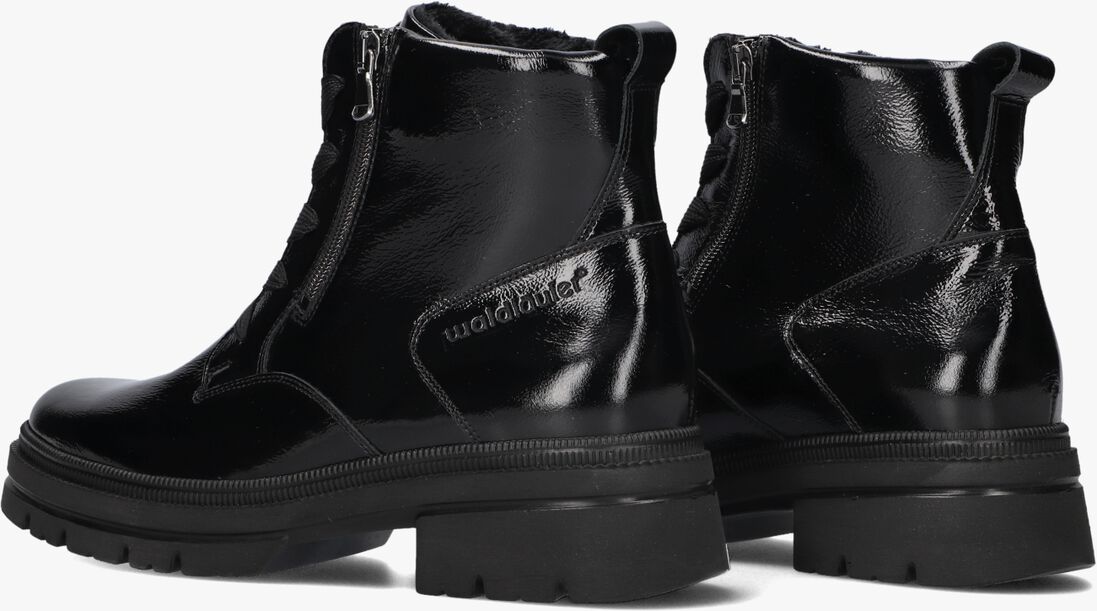 zwarte waldlaufer veterboots lak h rits booty