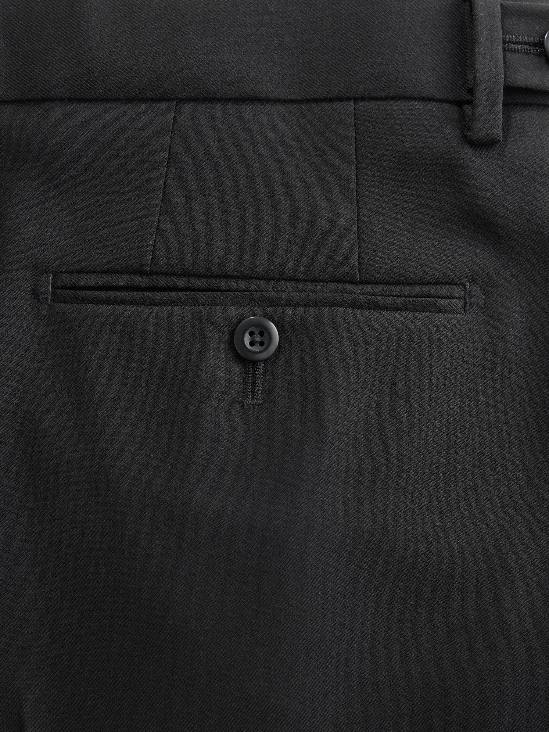 Zwart - Relaxed Fit Smart Pleated Trousers