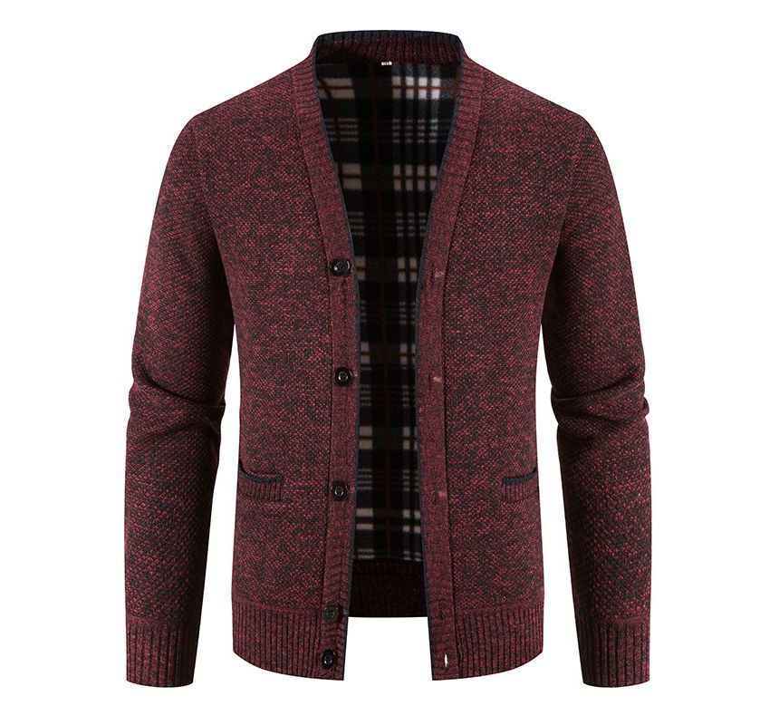 FORSETI - V-hals vest met contrasterende bies