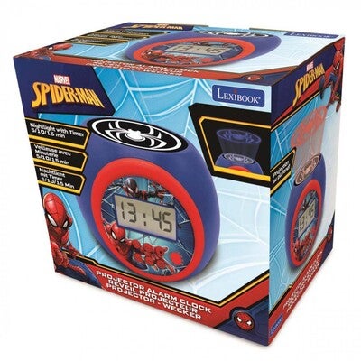 Marvel Spider-Man Projector Vekkeklokke, Blått