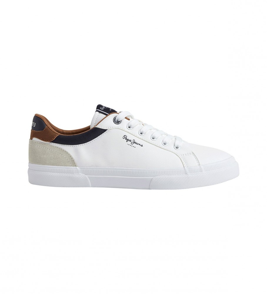 Tênis de couro Pepe Jeans Kenton Court, branco