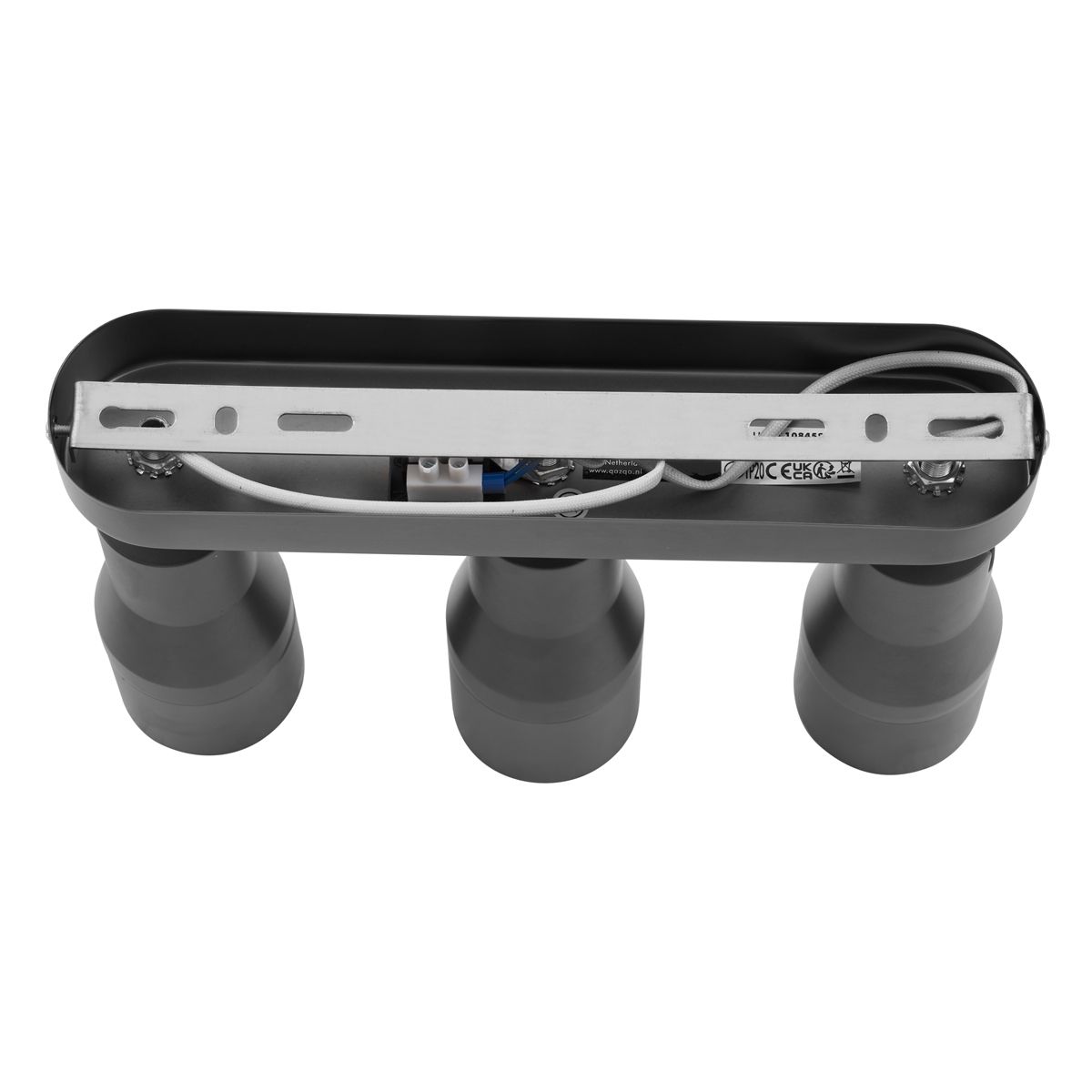 Afgeronde plafondspot gunmetal GU10 50mm 3-lichts - Stanley