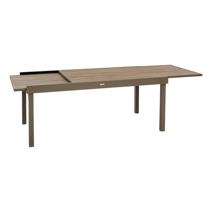 Table de jardin extensible rectangulaire PIAZZA Truffe / Café