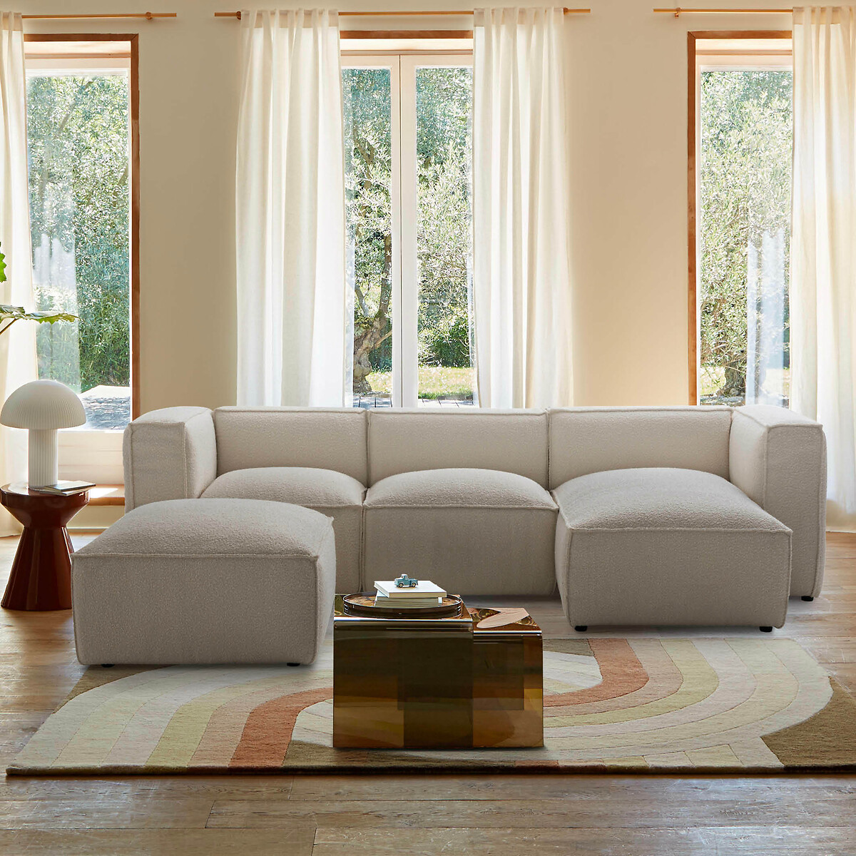 LA REDOUTE INTERIORS<br>Cadeira modular van boucle, Seven