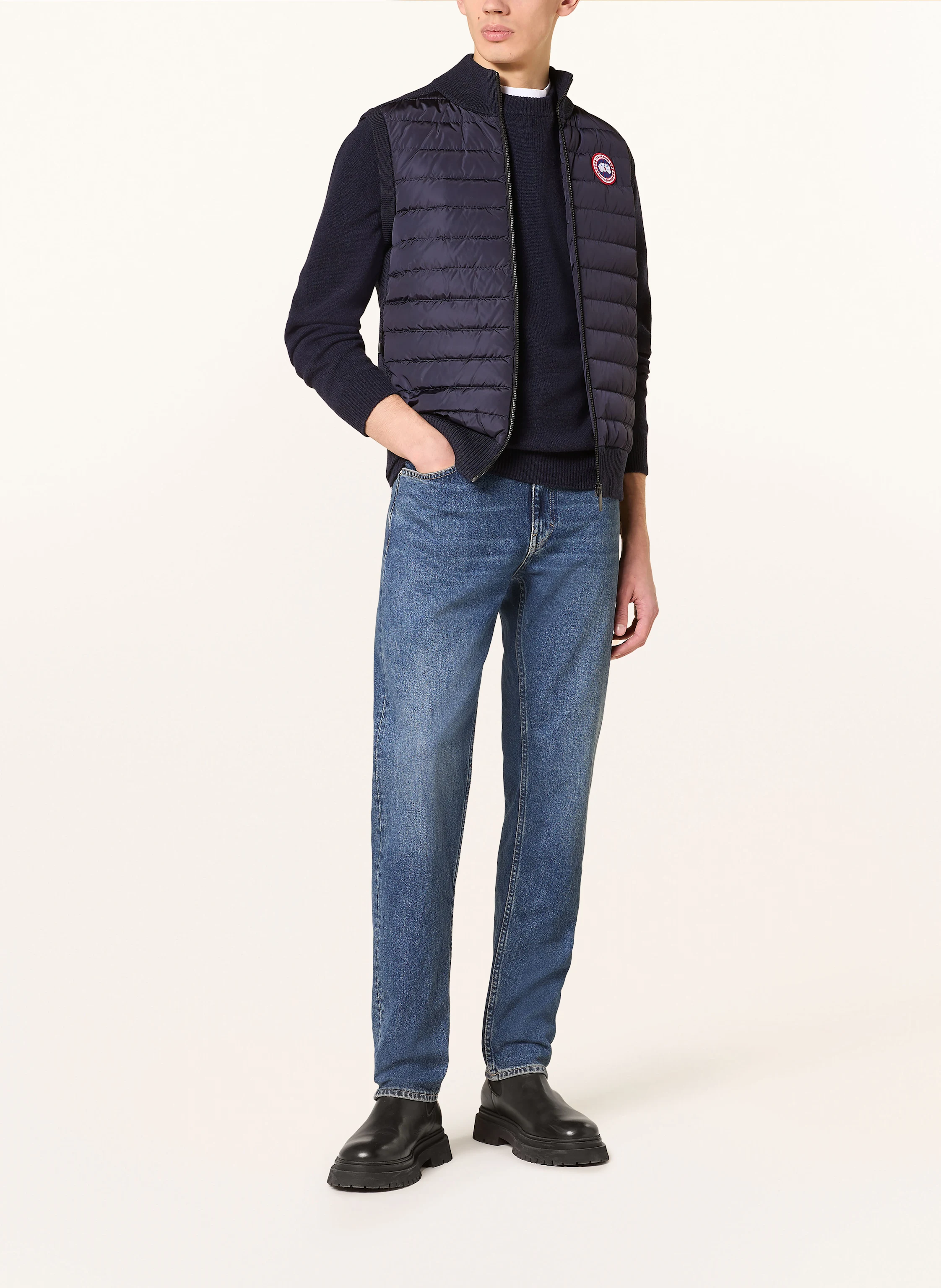 CANADA GOOSE Daunenweste HYBRIDGE im Materialmix