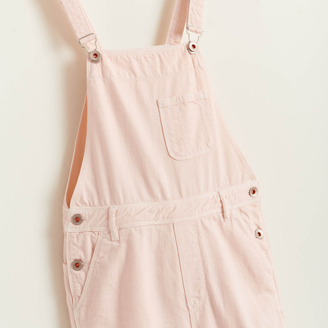 Bellerose Salopette en denim Pepino rose pâle