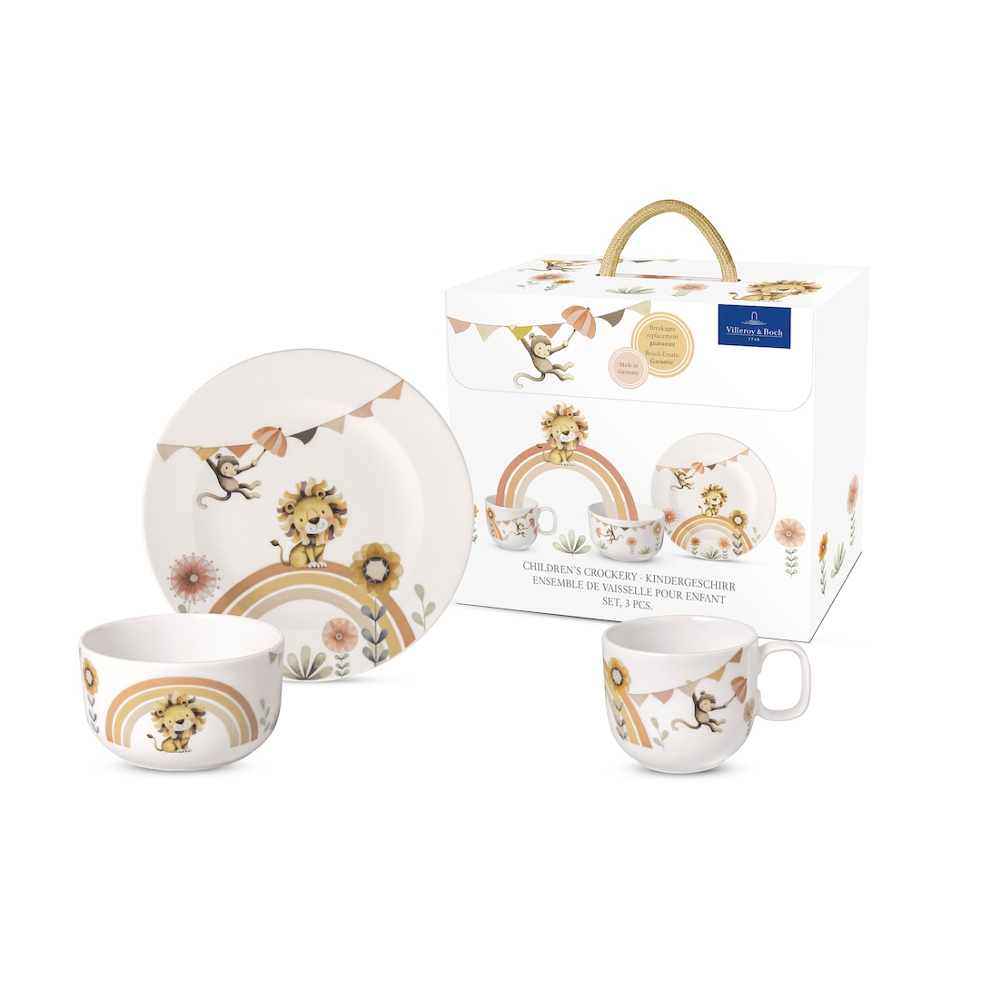 Villeroy & Boch Kindergeschirr-Set ROAR LIKE A LION 3-teilig Porzellan