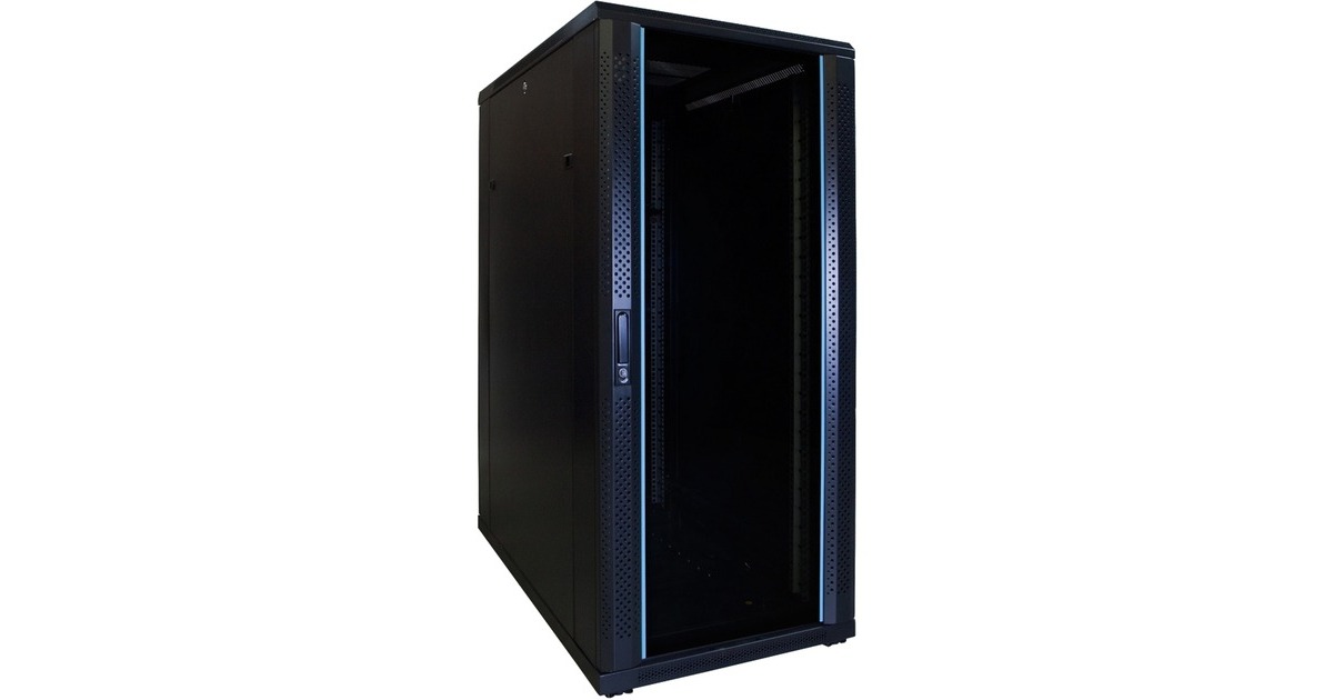DSI27U serverkast met glazen deur - DS6027 server rack  (Zwart, 600 x 1000 x 1400mm)