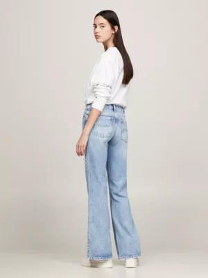 Calça jeans flare de cintura baixa Sophie