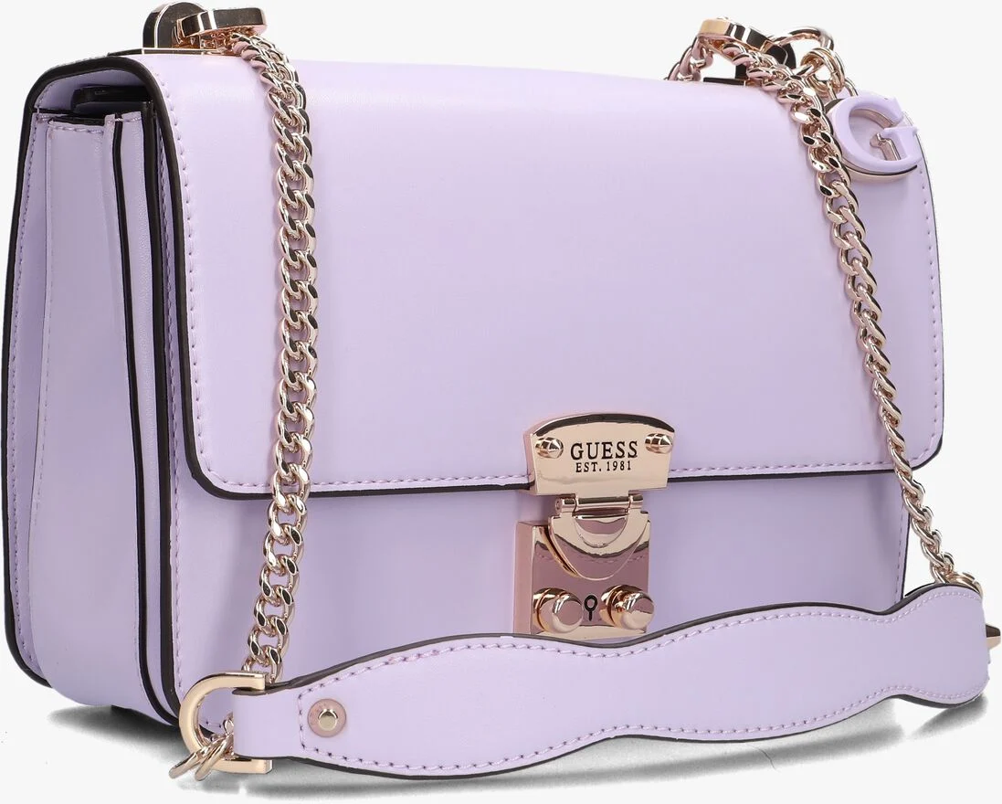 GUESS paarse guess schoudertas eliette convertible xbody flap