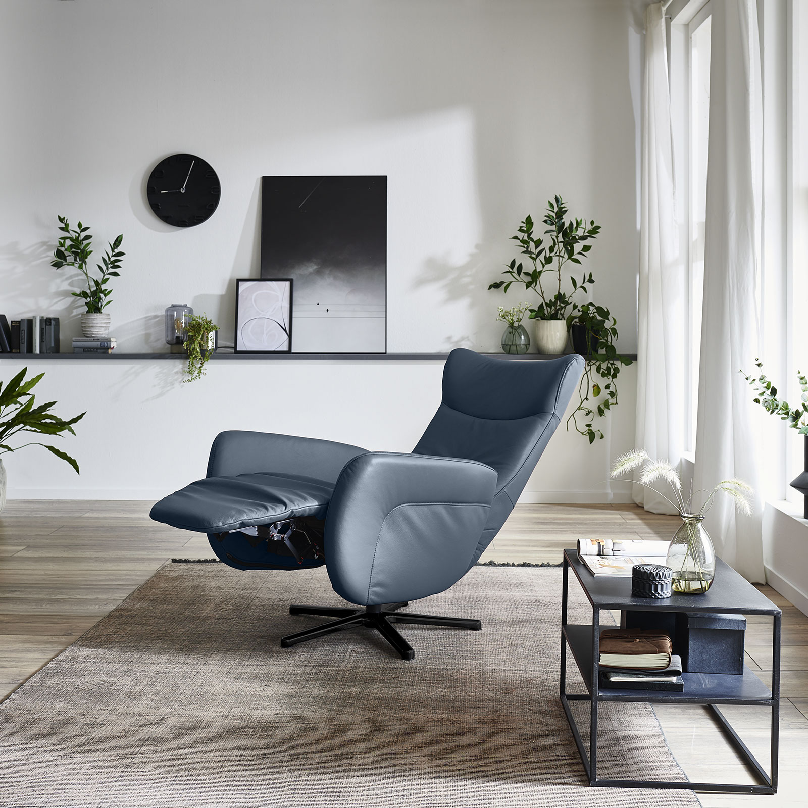 polsterpower Relaxchair - ocean - Leder - Basismodell