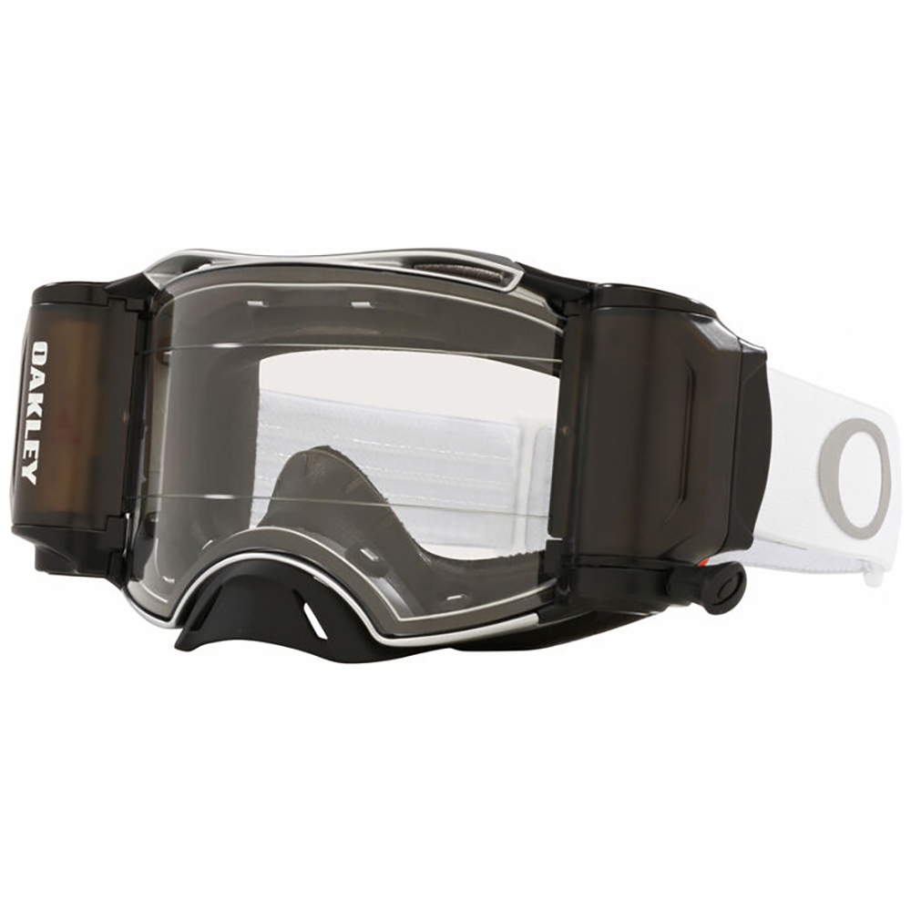 Oakley - Masque Airbrake MX Tuff Blocks Ecran Race-Ready Roll-off Blanc / Transparent
