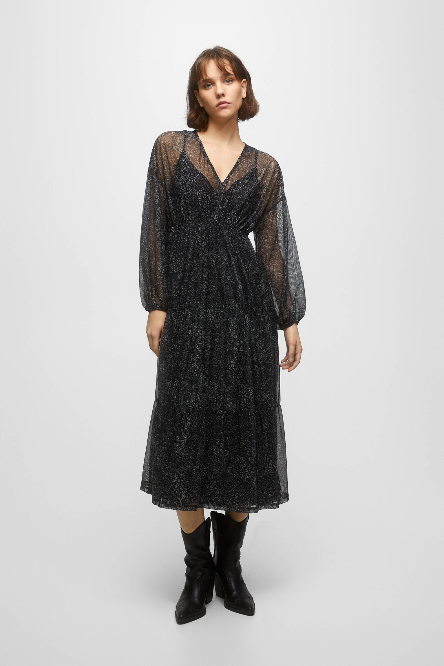 VESTIDO MIDI BOHO - ESTAMPA 1