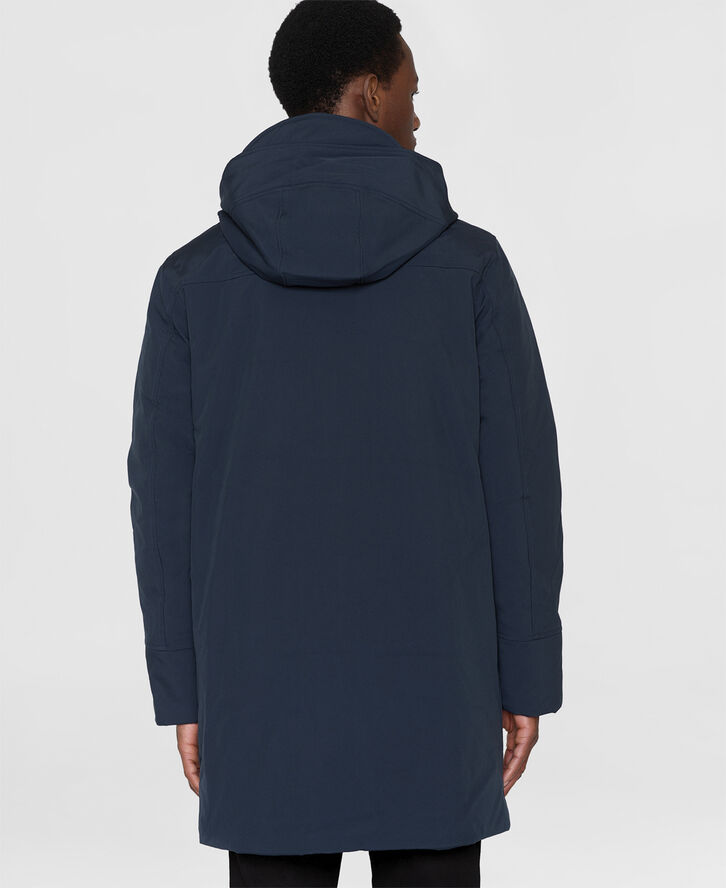 Knowledge Cotton Apparel Long Soft Shell Jacket - GRS/Vegan Total eclipse