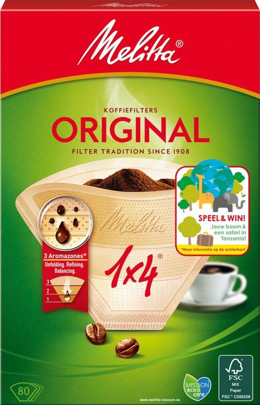Melitta Original 1x4 brown (80 pcs) Coffee Filters