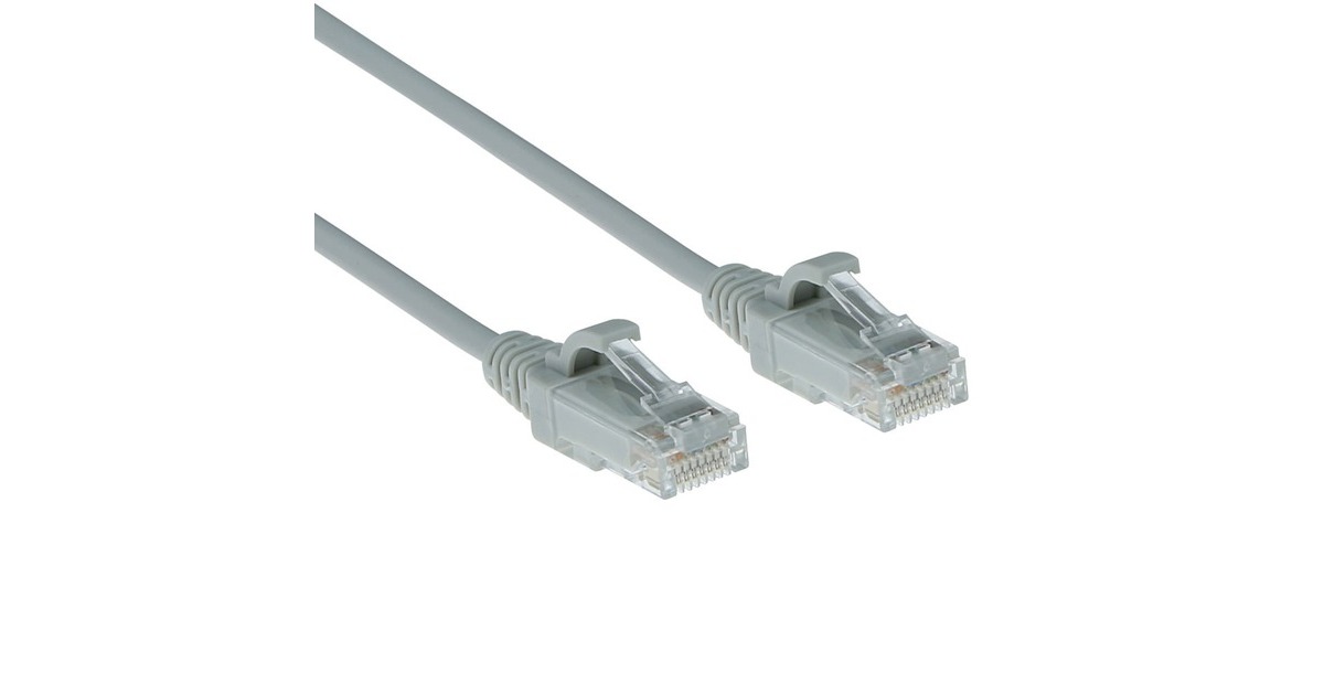 ACT ConnectivityLSZH U/UTP CAT6 datacenter slimline patchkabel snagless met RJ45 connectoren  (Grijs, 1 meter)