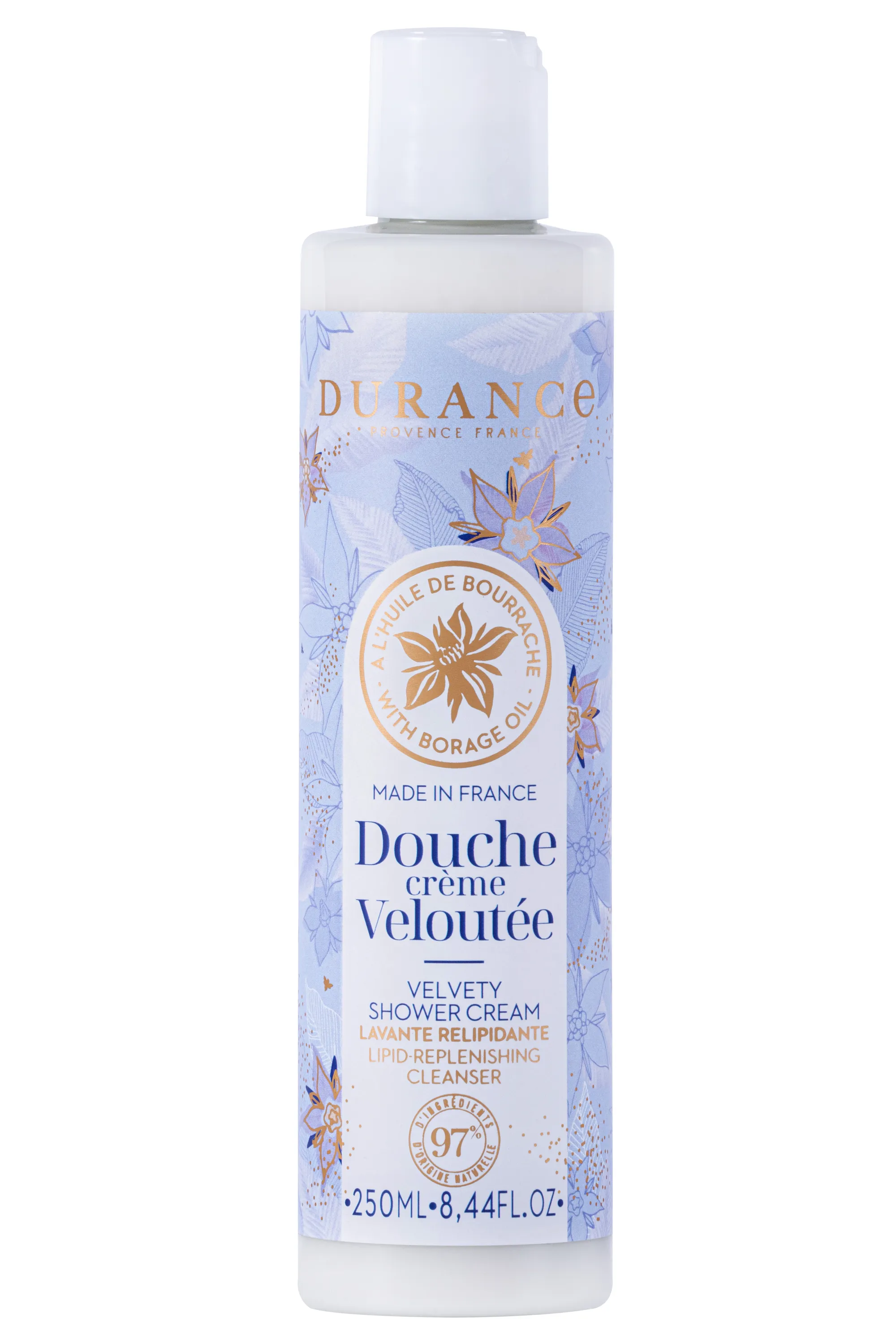 Durance Douche crème veloutée à l’huile de bourrache-250 ml