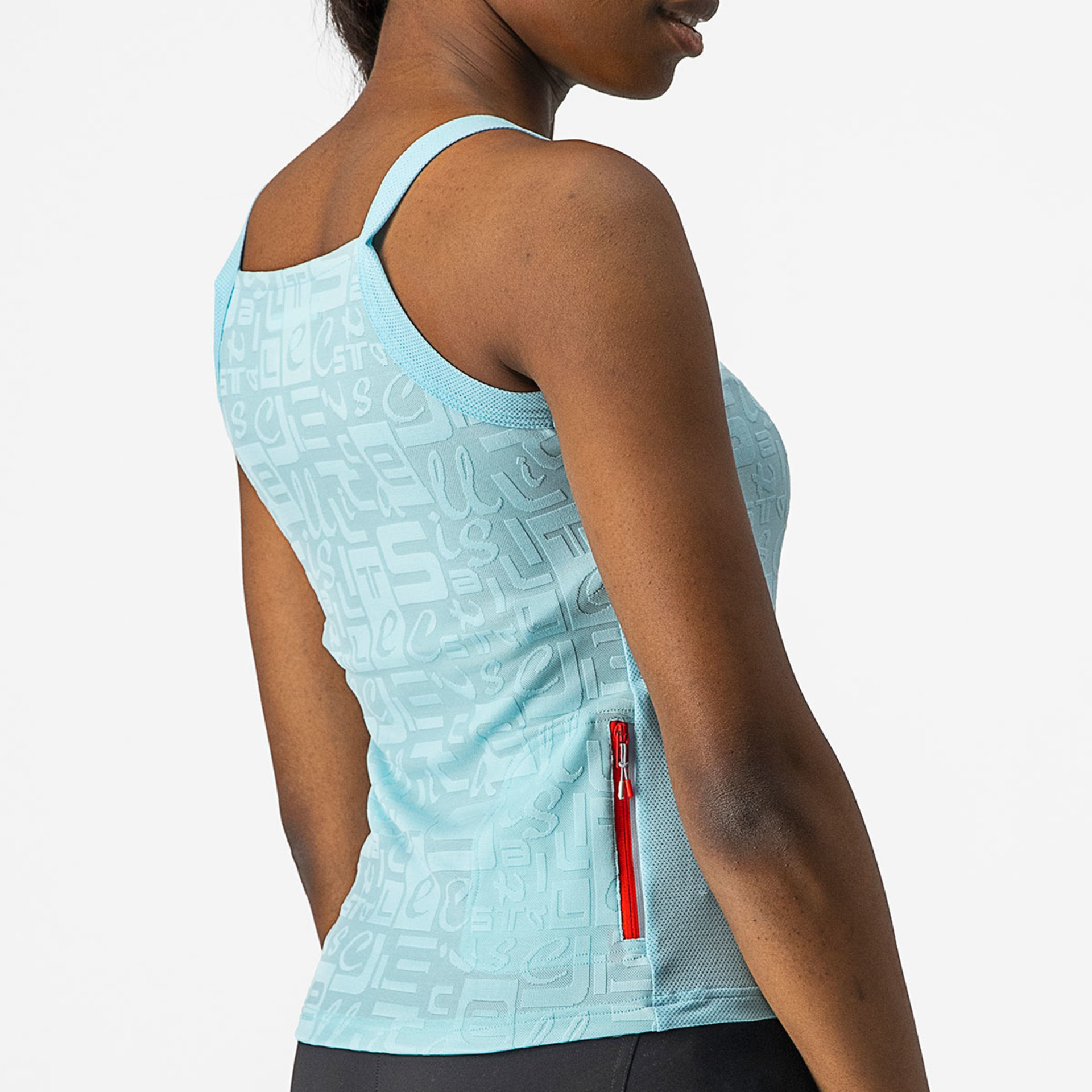 Castelli Promessa Jacquard Bavette Fietsshirt Zonder Mouwen Blauw Dames