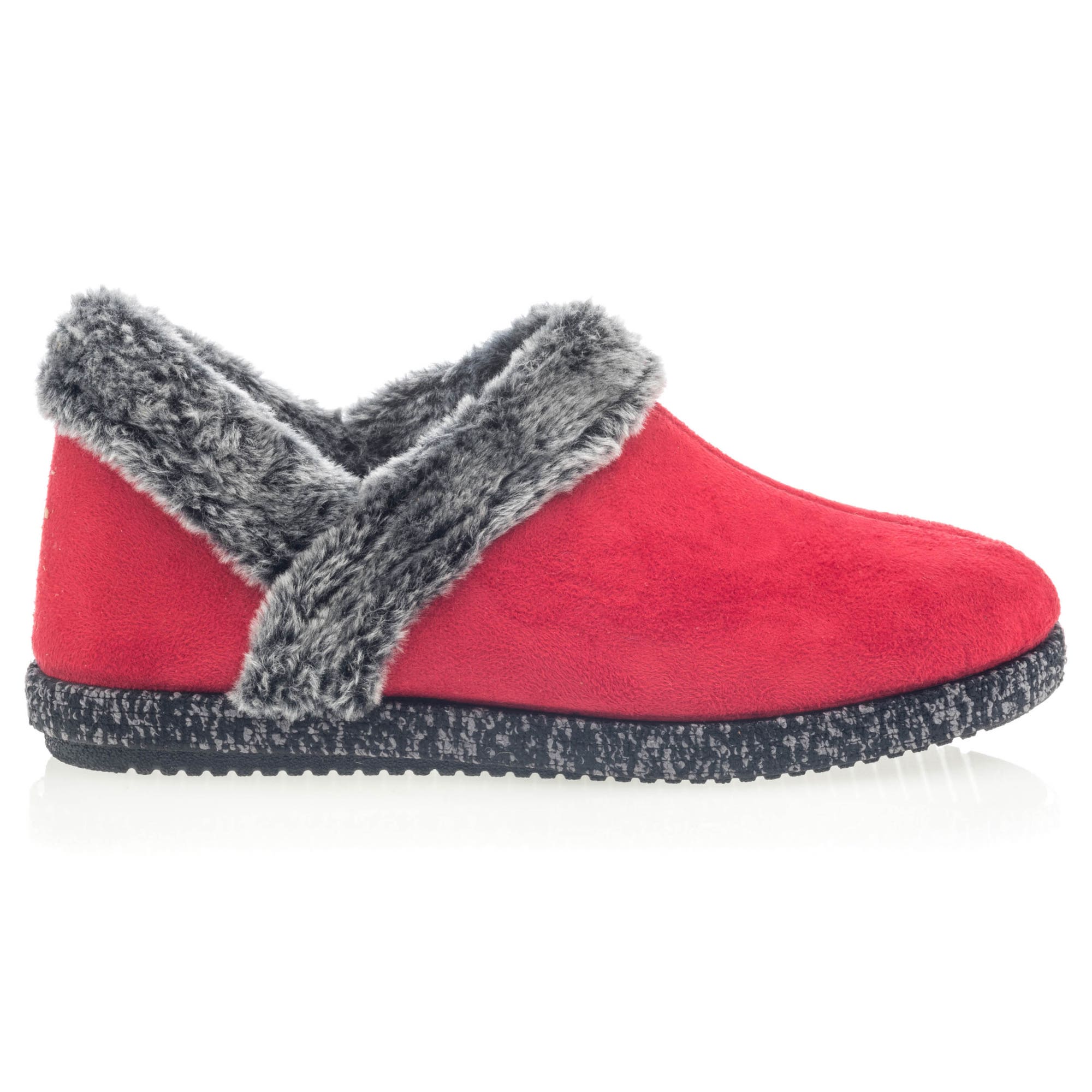 Pantoufles pieds sensibles Femme rouge