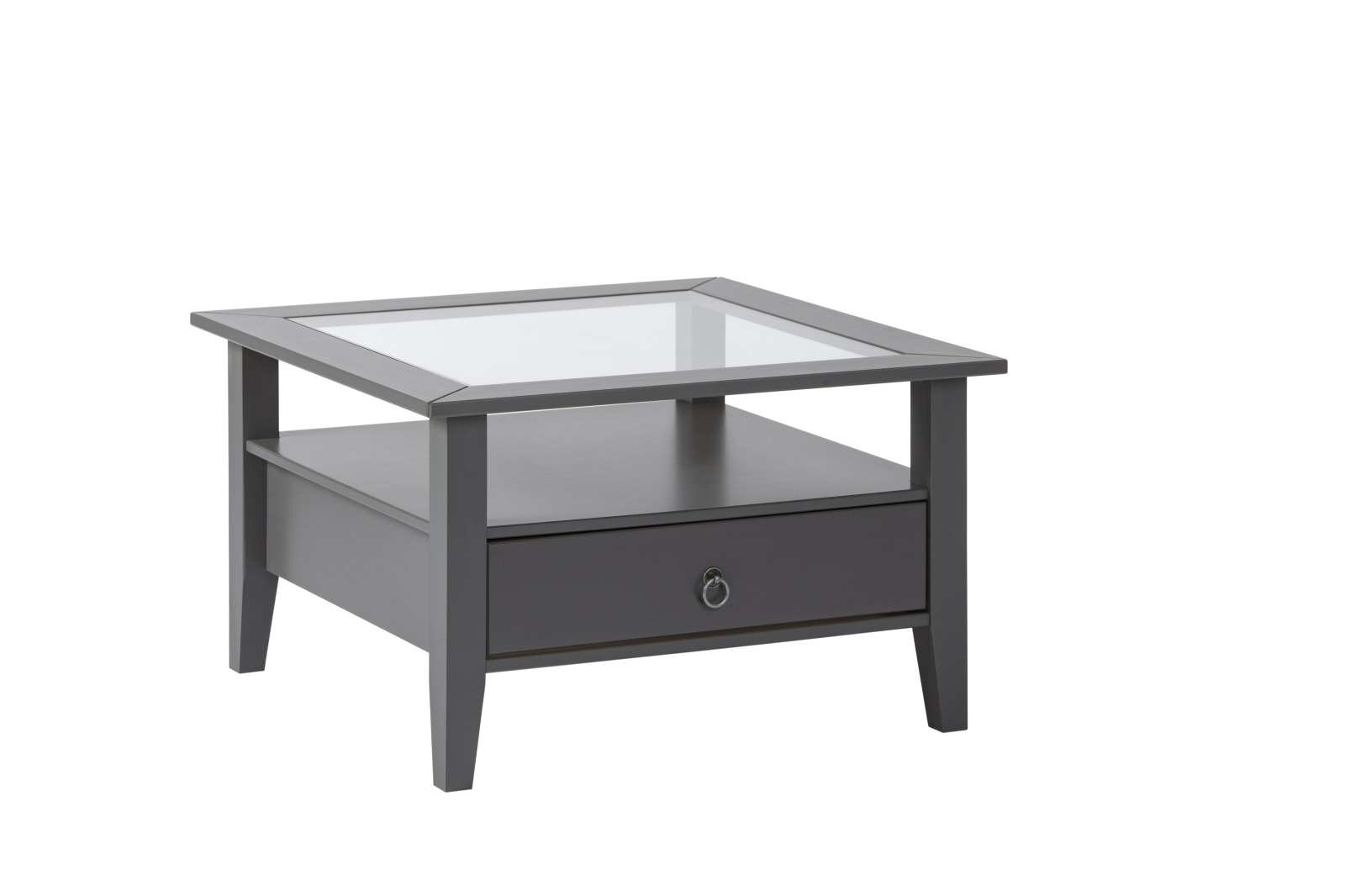 Couchtisch PROVENCE - grau - Kiefer massiv - 75x75 cm