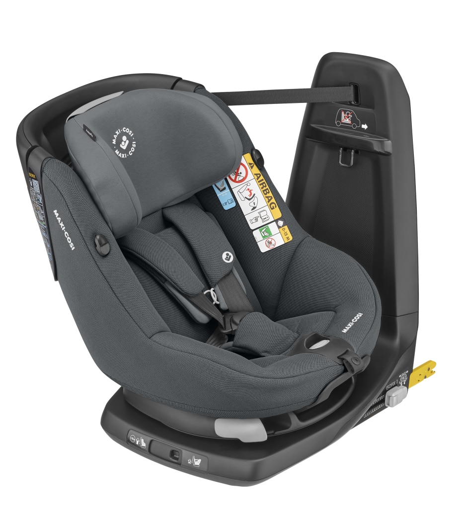AxissFix 4 M - 4 Y  61 - 105 cm  0 - 19 kg    i-Size (R129) Sicherheit |    360° drehbarer Sitz |    Rückwärts- und vorwärtsgerichtet |    Mitwachsend |