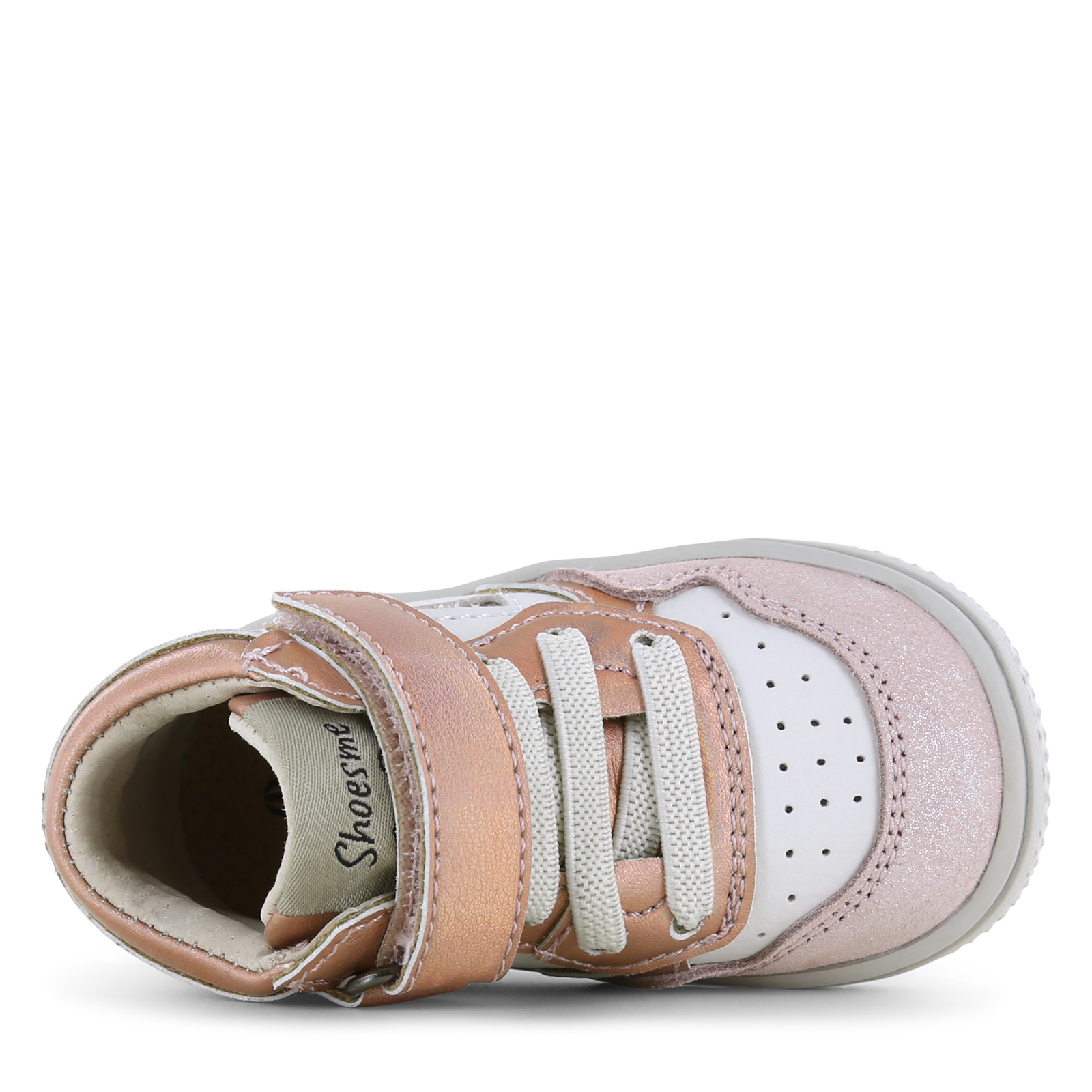 Shoesme wit-roze sneakertje Metallic, Microfiber leer, Suède | Sale