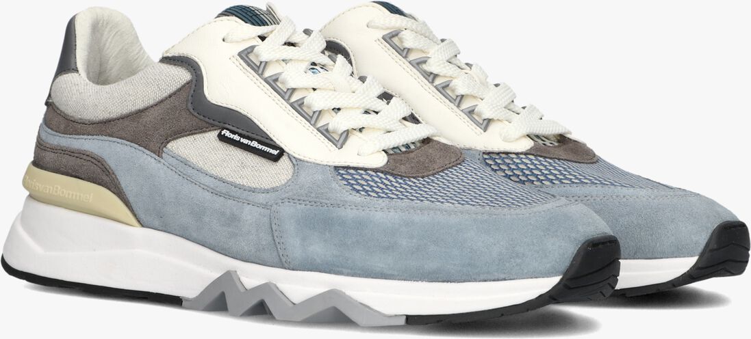 blauwe floris van bommel lage sneakers sfm-10234 de zager