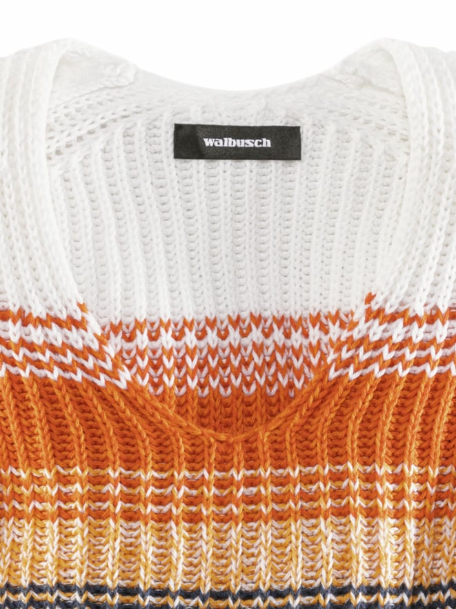 Perlfang-Pullover Streifenablauf