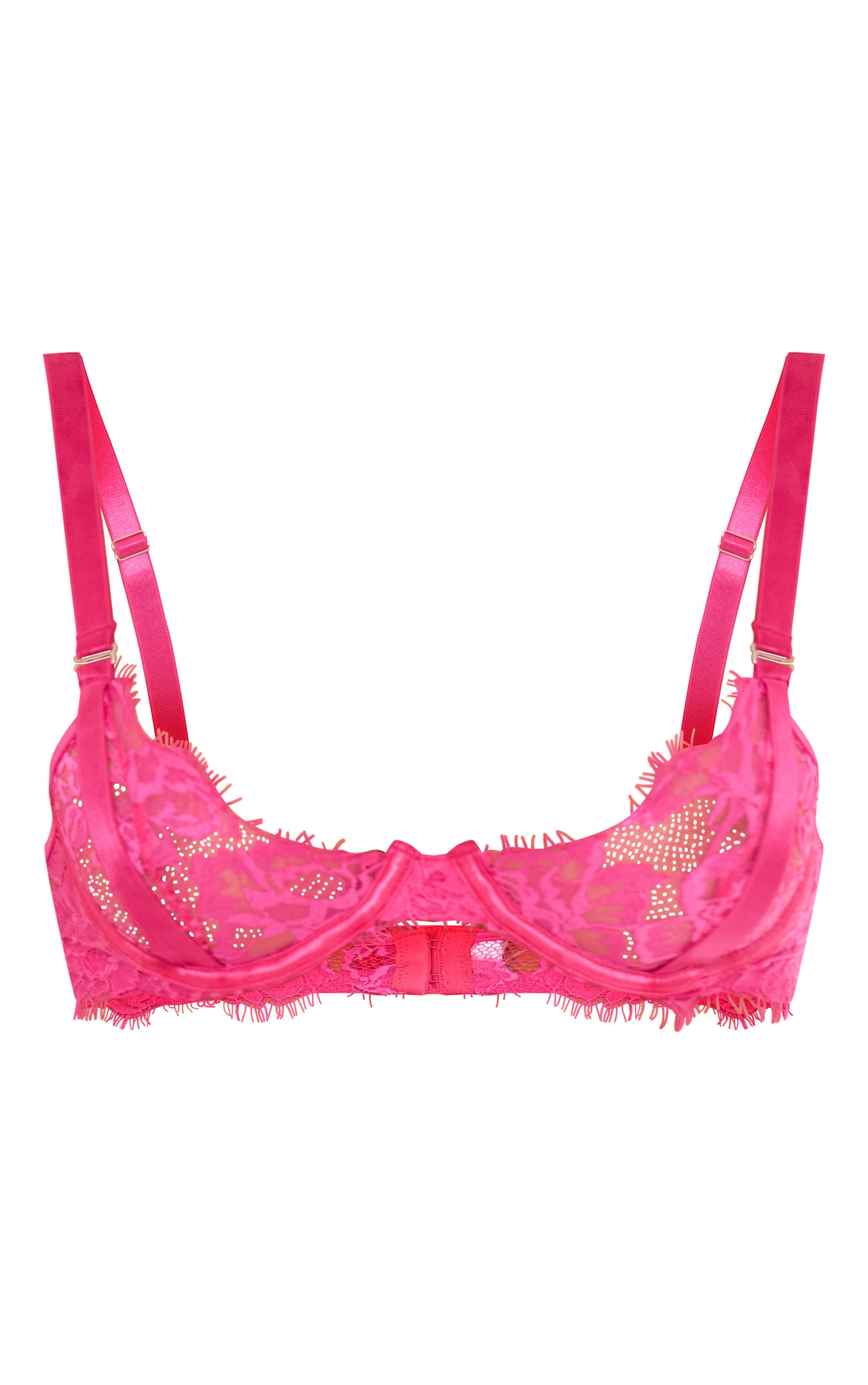 Rose Soutien-gorge À Armatures En Dentelle Cils