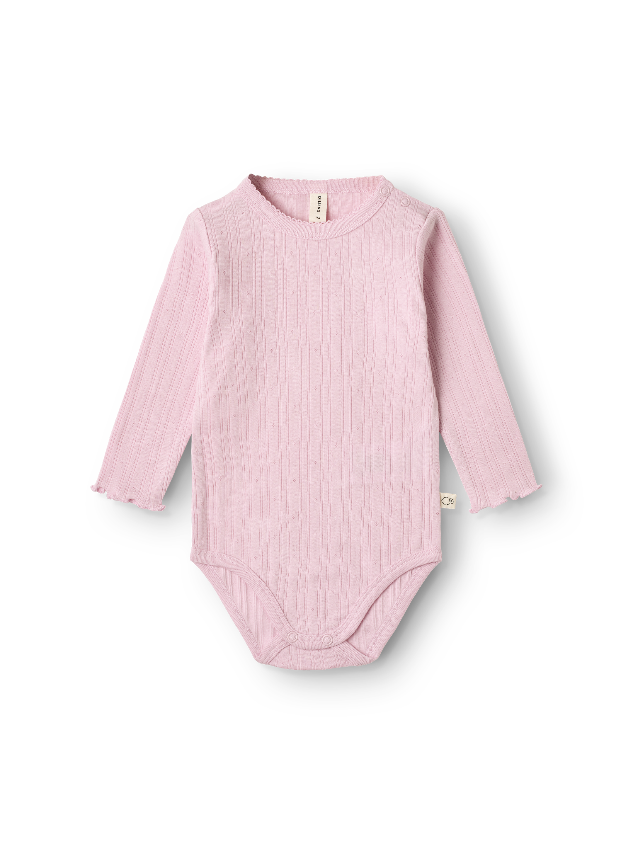 Pointelle romper lange mouw van katoen voor baby’s